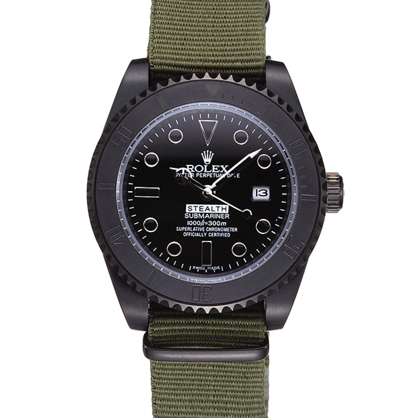 Aaa replica Rolex 621995 Stealth Submariner Olive 0824